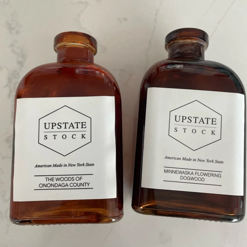 Set of 2 Amber Apothecary Bottles | Upstate Stock